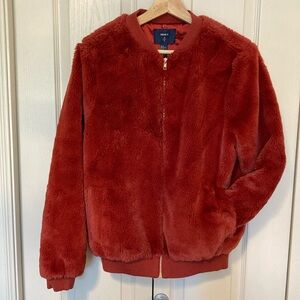 EUC Forever 21 “mink” rust bomber style jacket. Size medium.